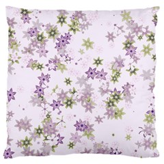 Purple Wildflower Print Large Cushion Case (Two Sides) from ArtsNow.com Front