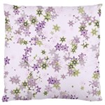 Purple Wildflower Print Large Cushion Case (Two Sides)