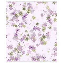 Purple Wildflower Print Drawstring Pouch (XS) from ArtsNow.com Front