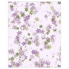 Purple Wildflower Print Drawstring Pouch (XL) from ArtsNow.com Front