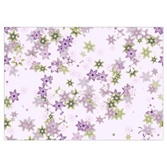 Purple Wildflower Print Wristlet Pouch Bag (Small) from ArtsNow.com Belt Loop