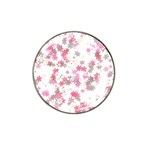 Pink Wildflower Print Hat Clip Ball Marker (4 pack)