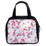 Pink Wildflower Print Classic Handbag (Two Sides)