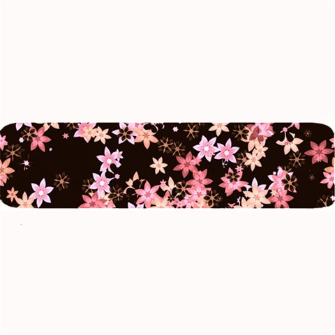 Pink Lilies on Black Large Bar Mats from ArtsNow.com 32 x8.5  Bar Mat