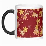 Gold and Tuscan Red Floral Print Morph Mugs