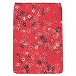 Red Wildflower Floral Print Removable Flap Cover (L)