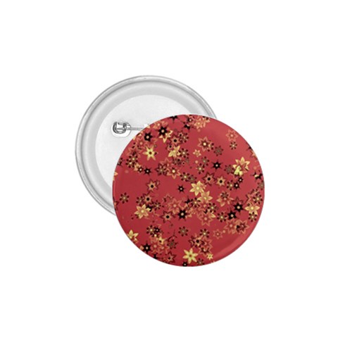 Gold and Rust Floral Print 1.75  Buttons from ArtsNow.com Front