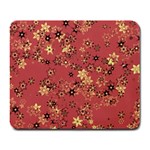 Gold and Rust Floral Print Large Mousepads