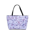 Pastel Purple Floral Pattern Classic Shoulder Handbag
