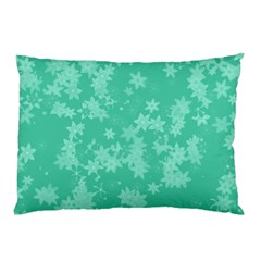 Biscay Green Floral Print Pillow Case (Two Sides) from ArtsNow.com Back