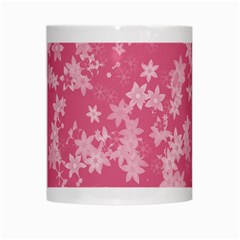 Blush Pink Floral Print White Mugs from ArtsNow.com Center