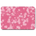 Blush Pink Floral Print Large Doormat 
