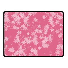 Blush Pink Floral Print Double Sided Fleece Blanket (Small)  from ArtsNow.com 45 x34  Blanket Front