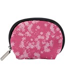 Blush Pink Floral Print Accessory Pouch (Small)