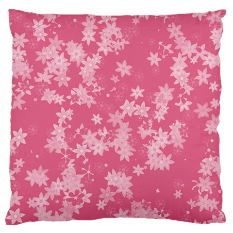 Blush Pink Floral Print Standard Flano Cushion Case (Two Sides) from ArtsNow.com Front