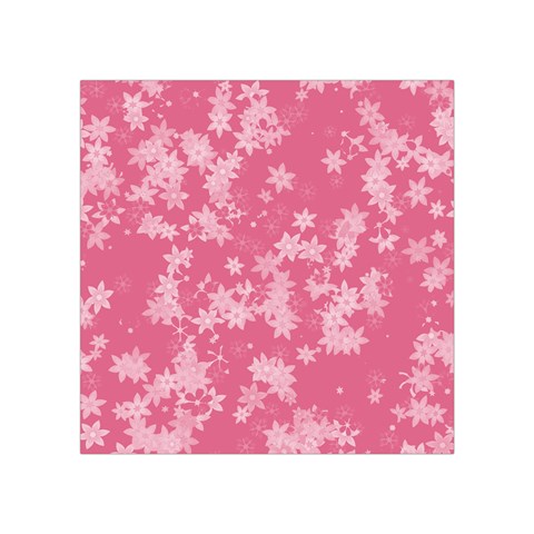 Blush Pink Floral Print Square Tapestry (Small) from ArtsNow.com Front