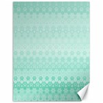 Biscay Green Floral Print Canvas 18  x 24 