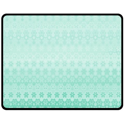 Biscay Green Floral Print Double Sided Fleece Blanket (Medium)  from ArtsNow.com 58.8 x47.4  Blanket Back