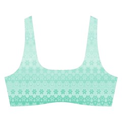 Biscay Green Floral Print Cross Back Hipster Bikini Set from ArtsNow.com Front