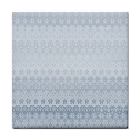 Faded Blue Floral Print Face Towel from ArtsNow.com Front