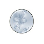 Faded Blue Floral Print Hat Clip Ball Marker