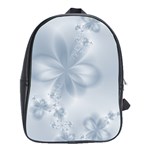 Faded Blue Floral Print School Bag (Large)