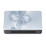 Faded Blue Floral Print Memory Card Reader with CF