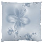 Faded Blue Floral Print Large Flano Cushion Case (One Side)