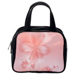 Pastel Coral Floral Print Classic Handbag (One Side)