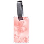 Pastel Coral Floral Print Luggage Tag (one side)