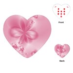 Blush Pink Floral Print Playing Cards Single Design (Heart)
