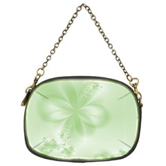 Tea Green Floral Print Chain Purse (Two Sides) from ArtsNow.com Front