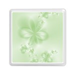 Tea Green Floral Print Memory Card Reader (Square)