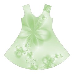 Tea Green Floral Print Short Sleeve V Front