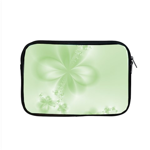 Tea Green Floral Print Apple MacBook Pro 15  Zipper Case from ArtsNow.com Front