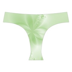 Tea Green Floral Print Cross Back Hipster Bikini Set from ArtsNow.com Front Under