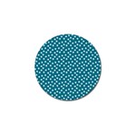 Teal White Floral Print Golf Ball Marker (10 pack)