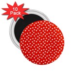 Red White Floral Print 2.25  Magnets (10 pack) 