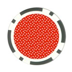 Red White Floral Print Poker Chip Card Guard (10 pack)