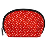 Red White Floral Print Accessory Pouch (Large)