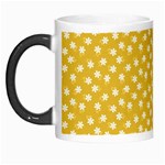 Saffron Yellow White Floral Pattern Morph Mugs