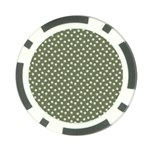 Sage Green White Floral Print Poker Chip Card Guard