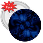 Dark Blue Abstract Pattern 3  Buttons (10 pack) 