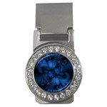 Dark Blue Abstract Pattern Money Clips (CZ) 