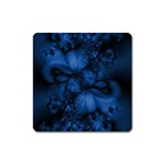 Dark Blue Abstract Pattern Square Magnet