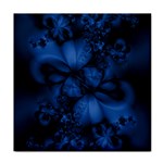 Dark Blue Abstract Pattern Face Towel