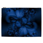 Dark Blue Abstract Pattern Cosmetic Bag (XXL)