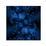 Dark Blue Abstract Pattern Small Satin Scarf (Square)