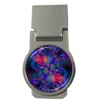 Abstract Floral Art Print Money Clips (Round) 