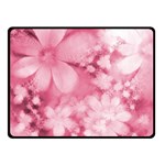 Blush Pink Watercolor Flowers Double Sided Fleece Blanket (Small) 